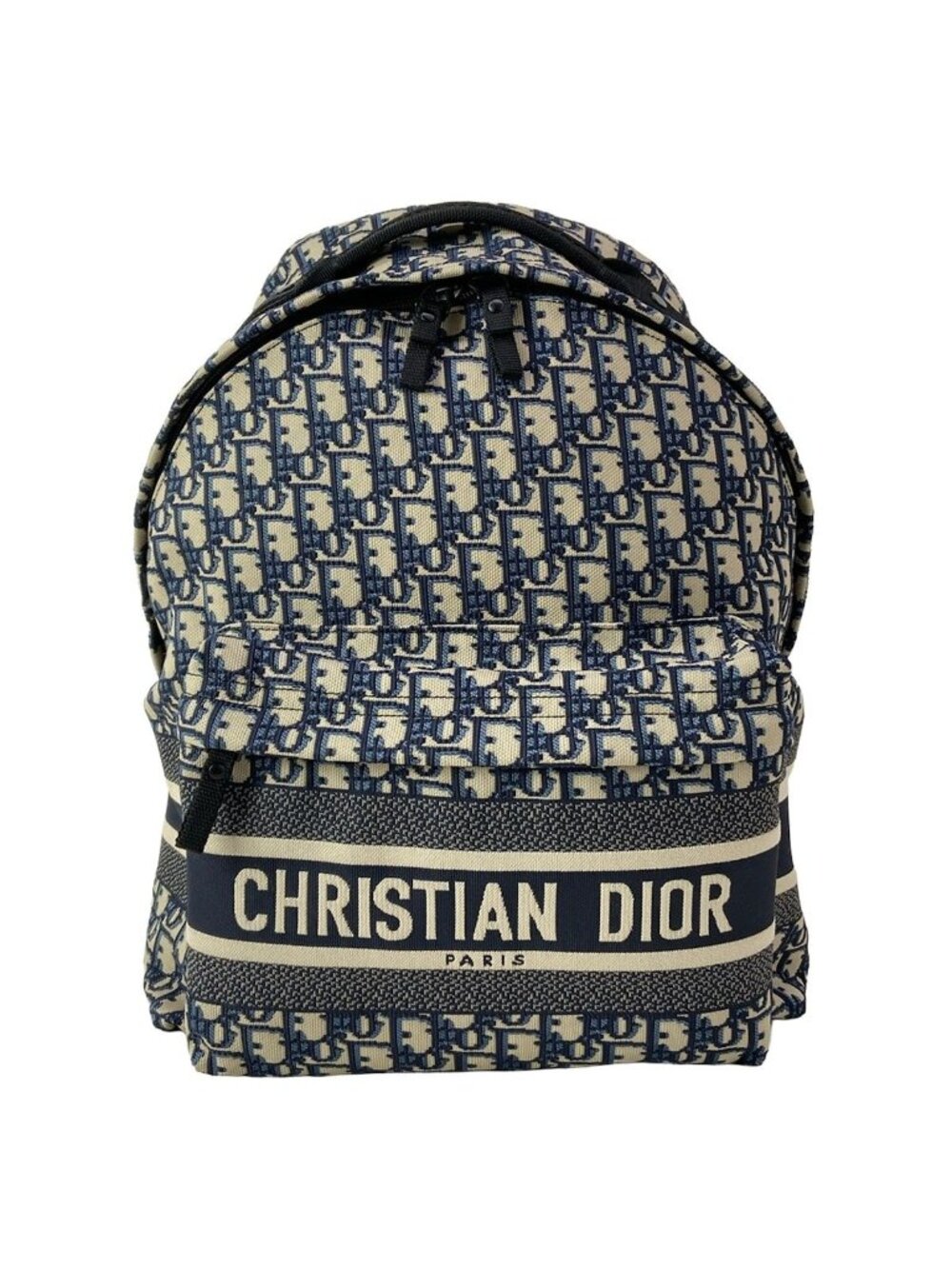 Dior Backpack Travel Beige Blue Gray Multi Oblique